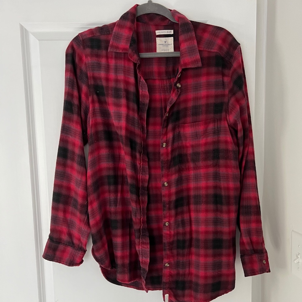 American Eagle red flannel